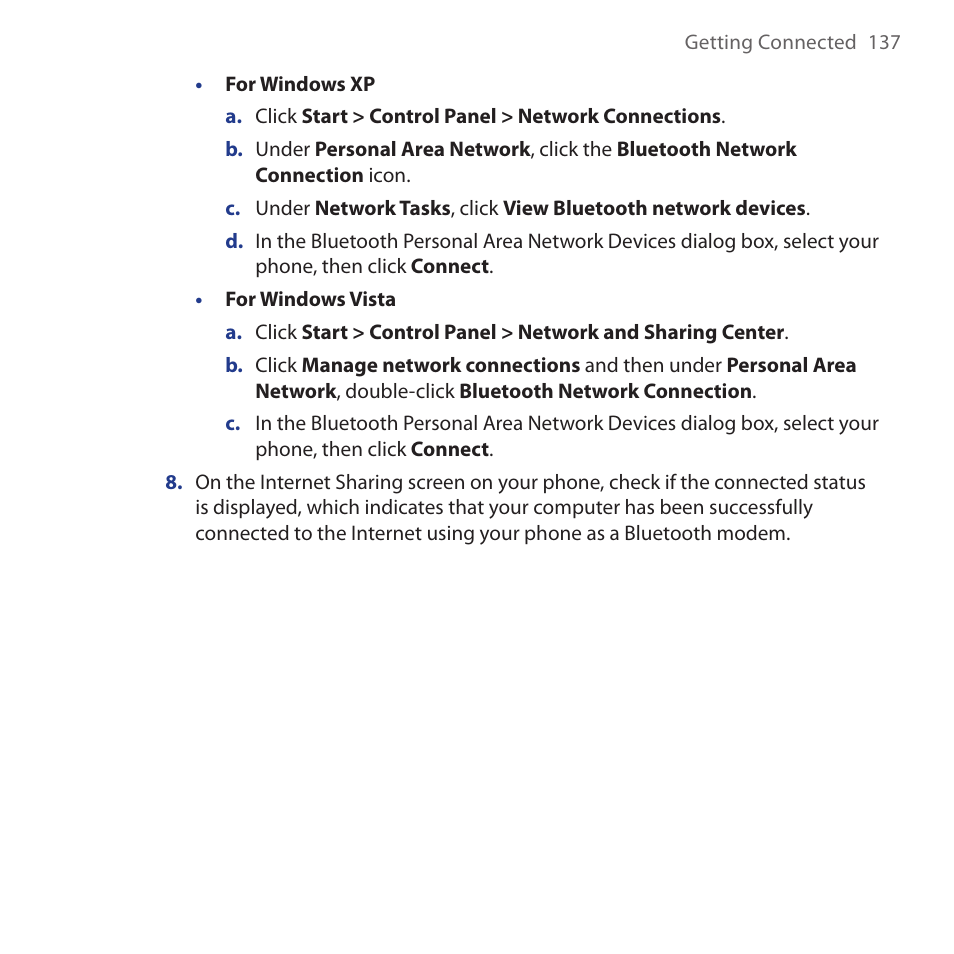 HTC Dash 3G HS S200 User Manual | Page 137 / 192