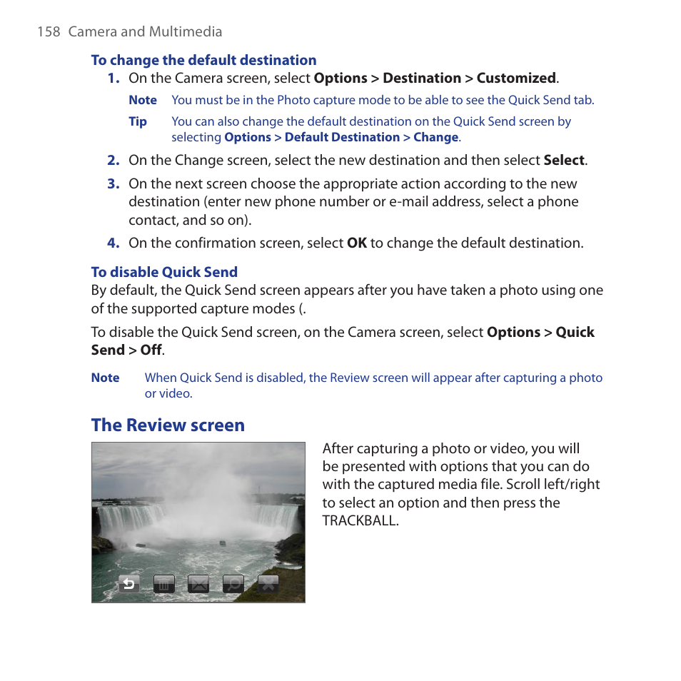 The review screen | HTC Dash 3G HS S200 User Manual | Page 158 / 192
