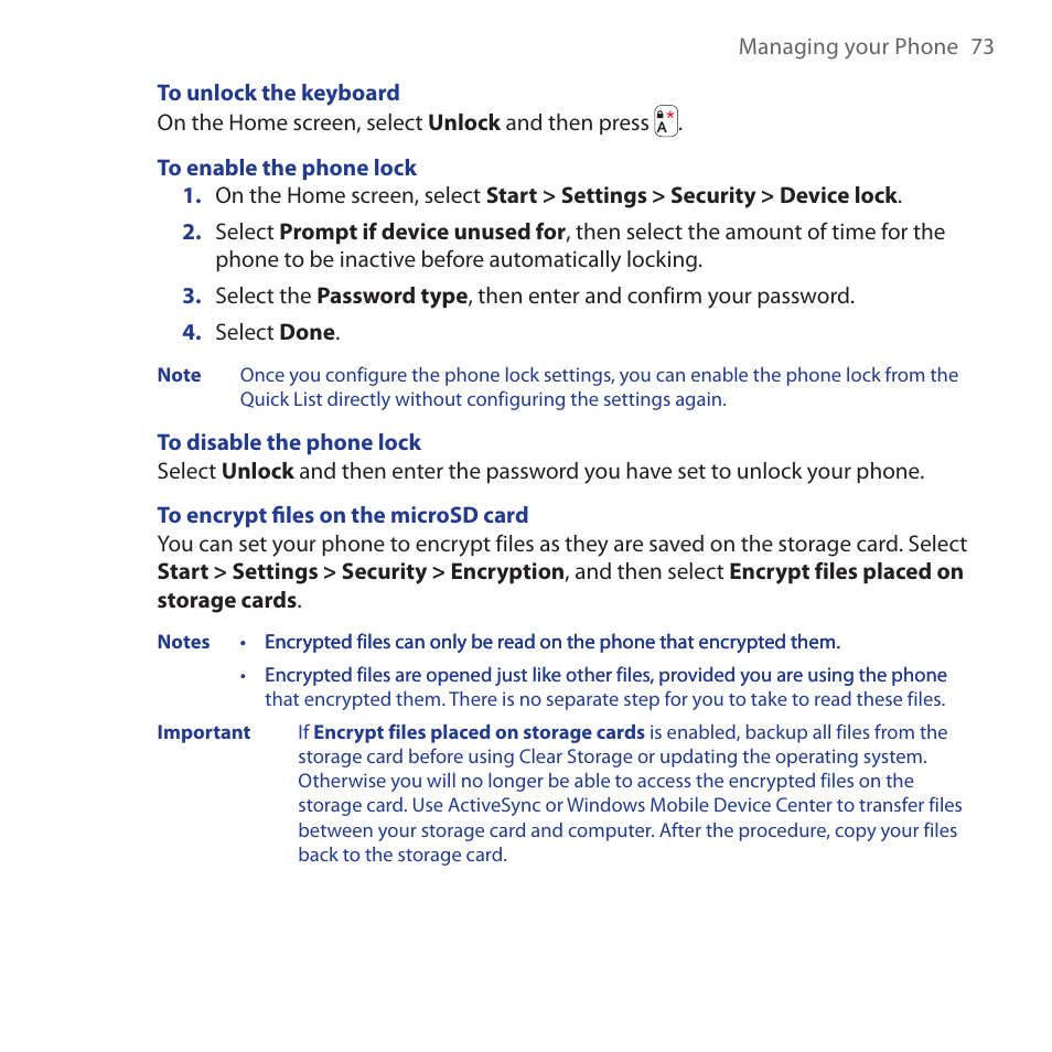 HTC Dash 3G HS S200 User Manual | Page 73 / 192