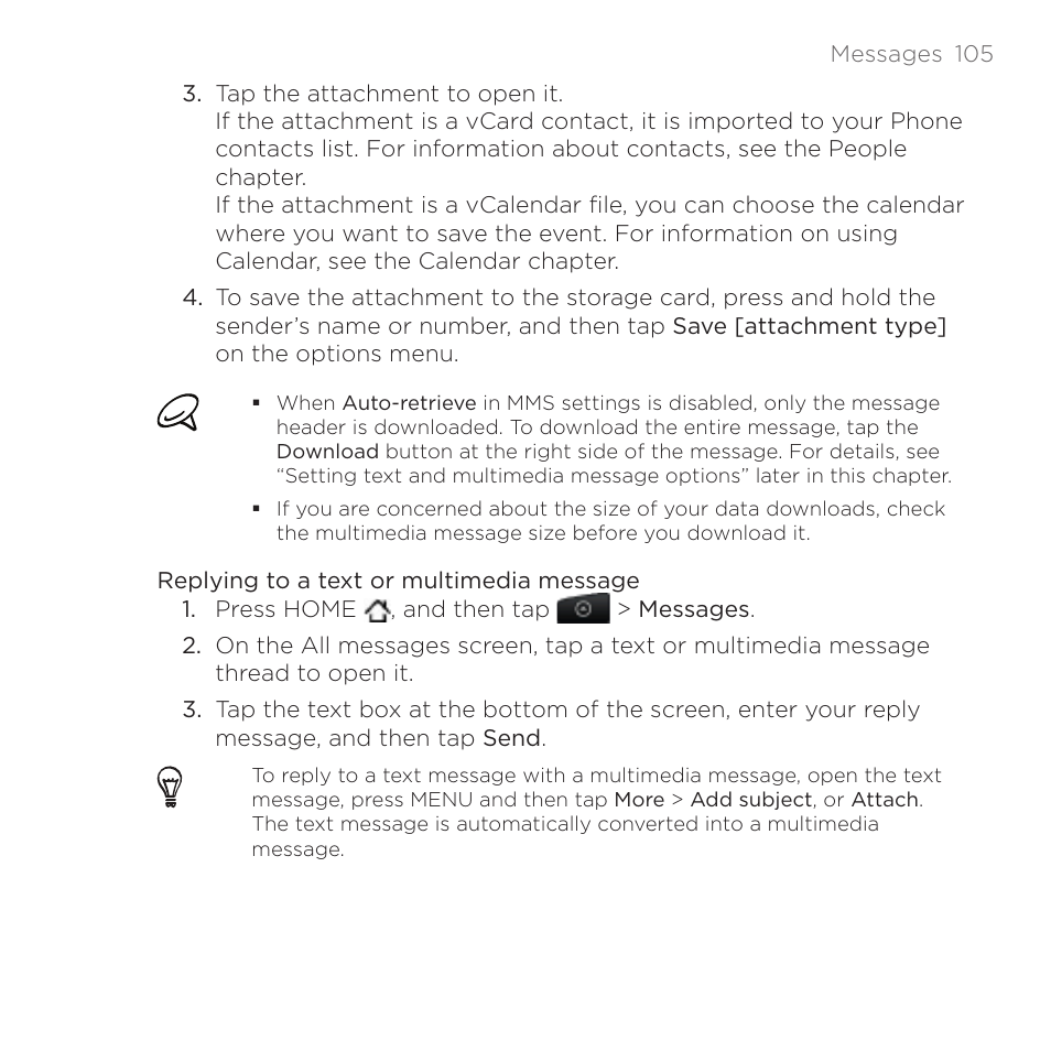 HTC DROID Incredible User Manual | Page 105 / 308