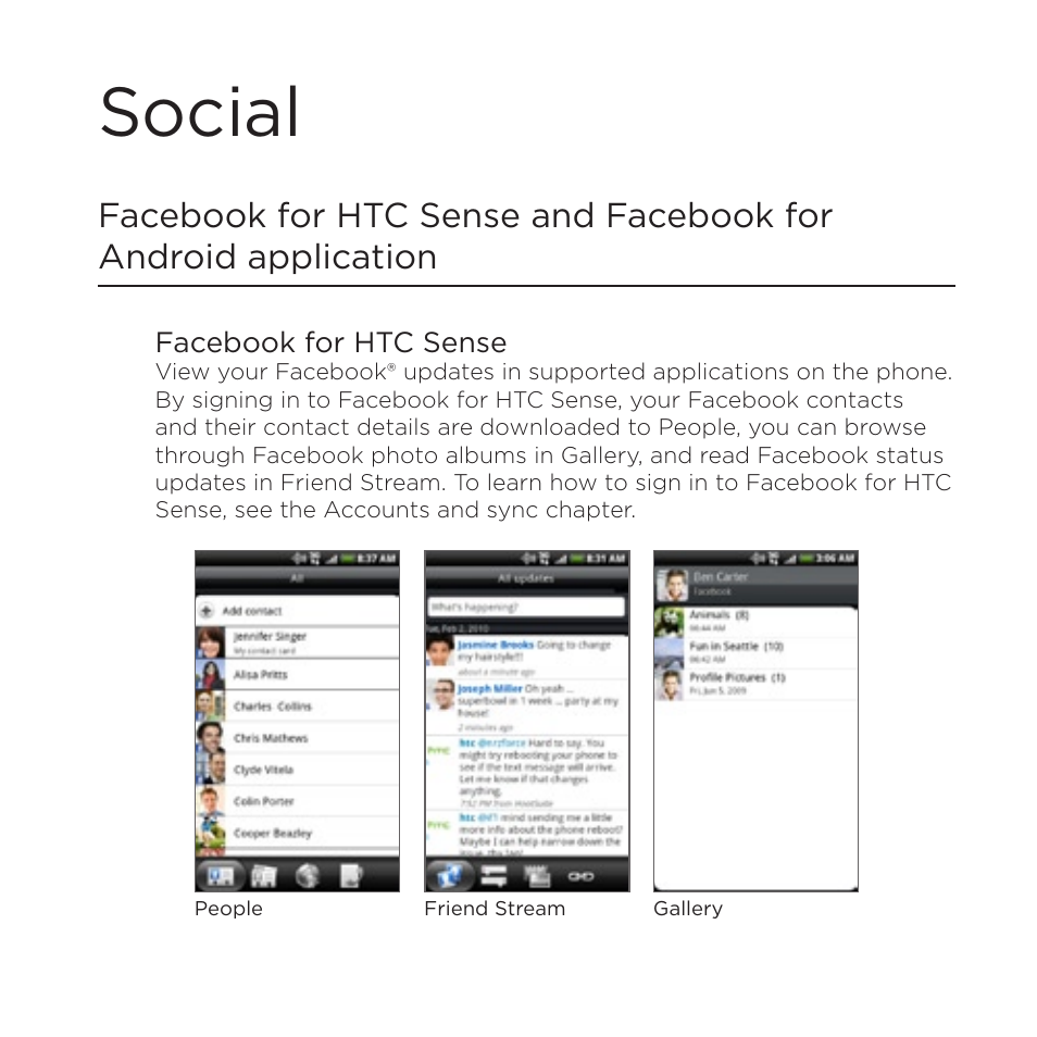 Social | HTC DROID Incredible User Manual | Page 123 / 308