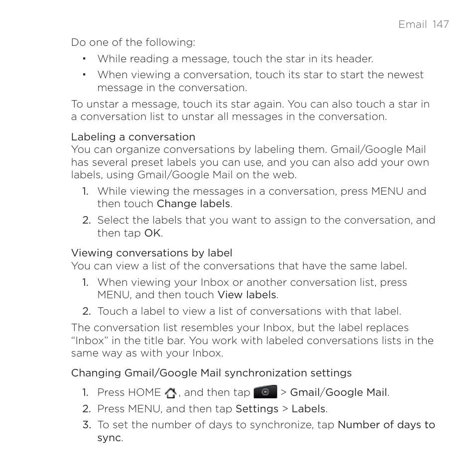 HTC DROID Incredible User Manual | Page 147 / 308