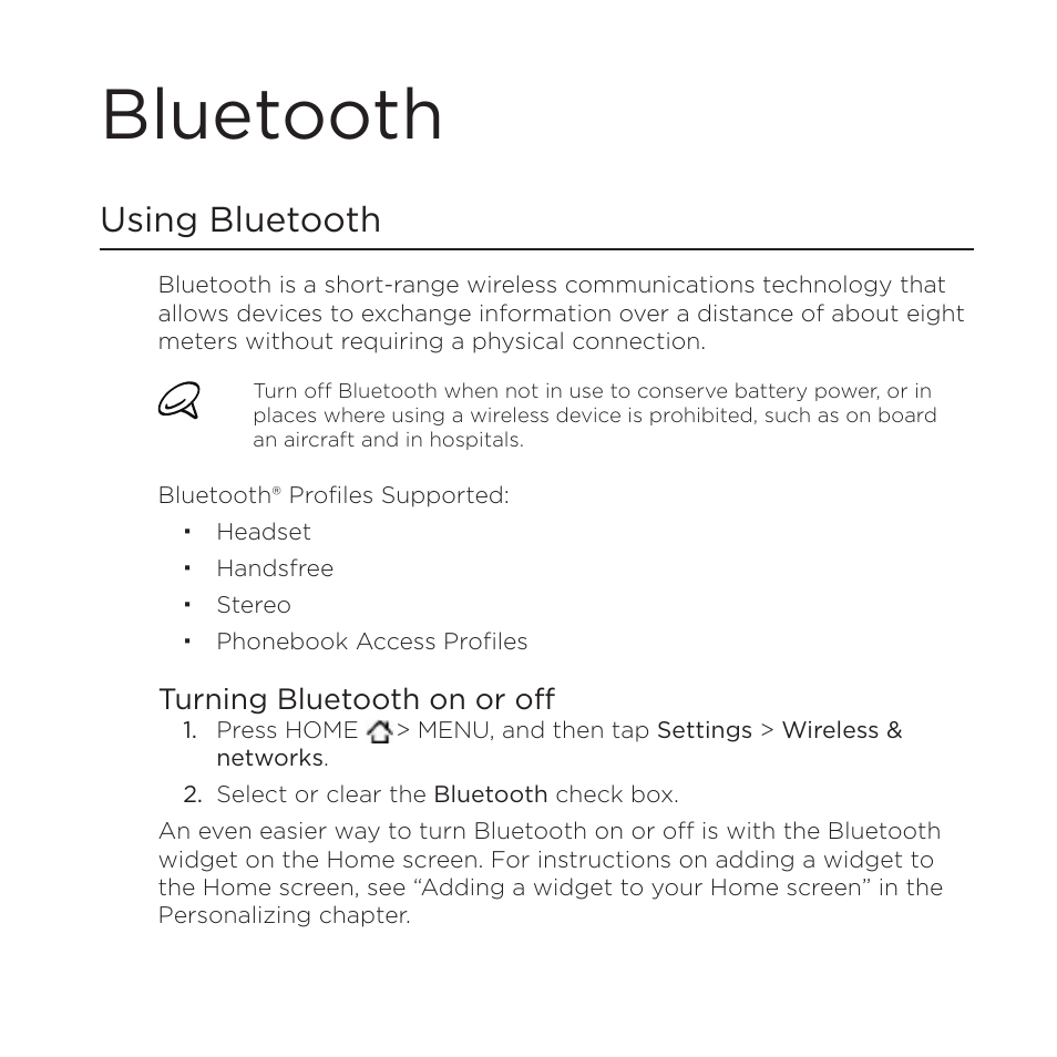 Bluetooth, Using bluetooth | HTC DROID Incredible User Manual | Page 205 / 308