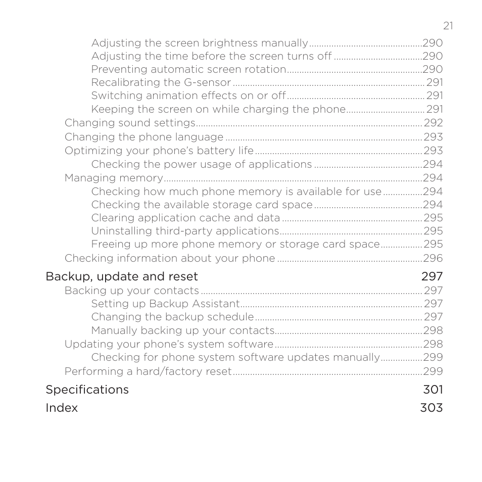 HTC DROID Incredible User Manual | Page 21 / 308