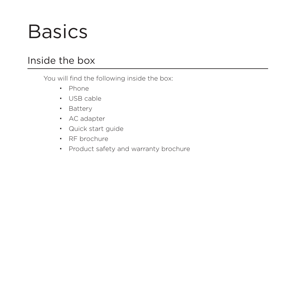 Basics | HTC DROID Incredible User Manual | Page 22 / 308