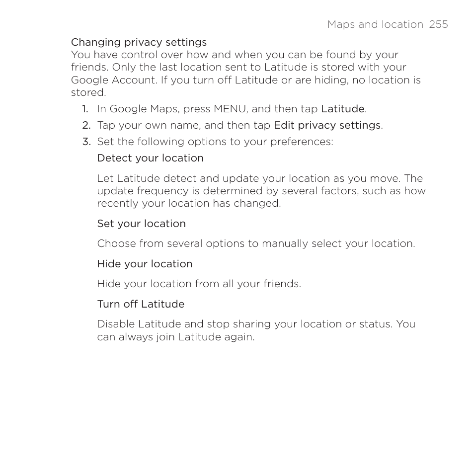 HTC DROID Incredible User Manual | Page 255 / 308