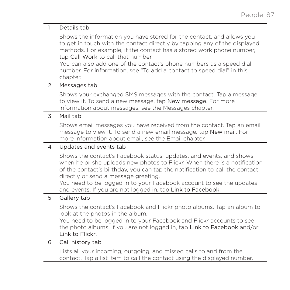 HTC DROID Incredible User Manual | Page 87 / 308