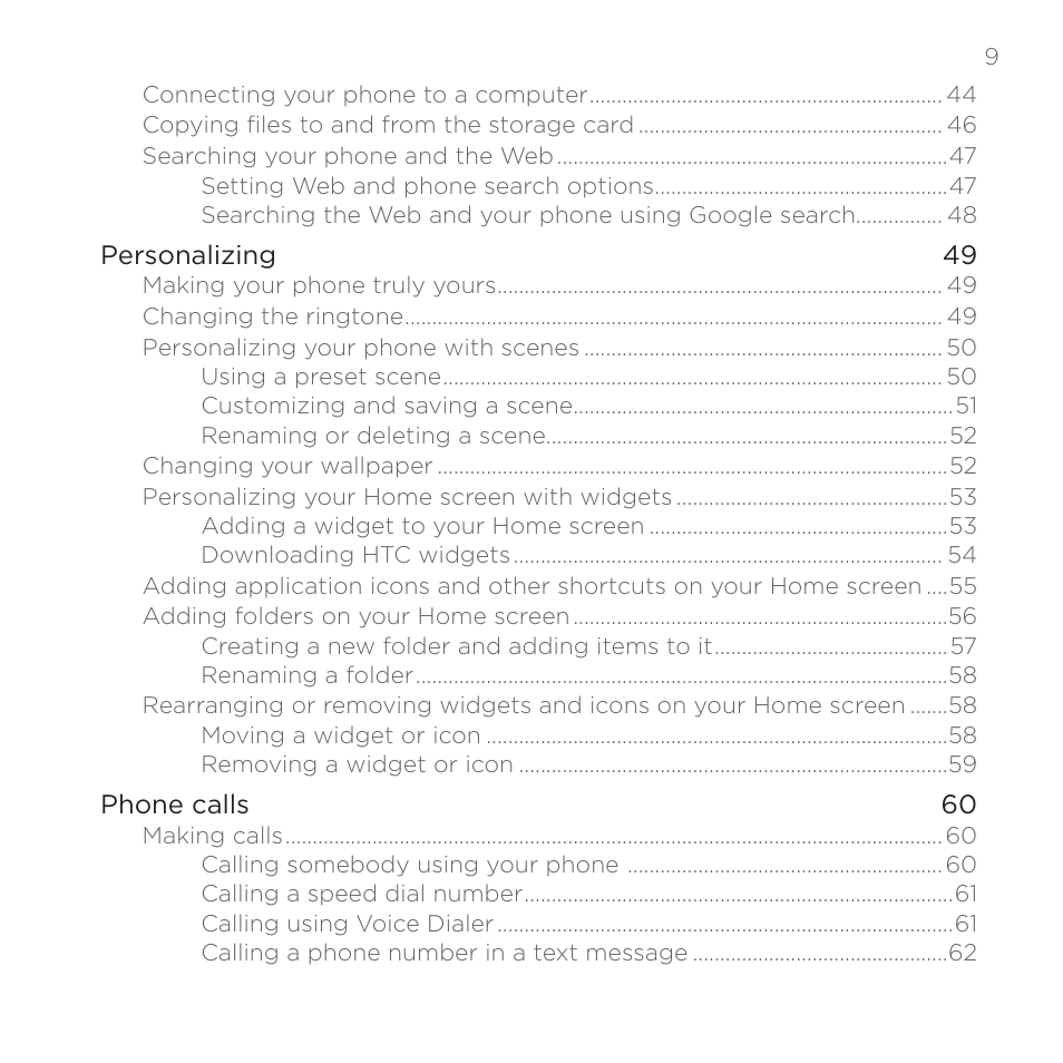 HTC DROID Incredible User Manual | Page 9 / 308