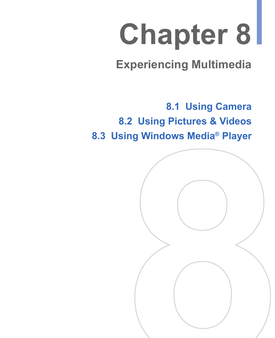 Chapter 8 | HTC 8125 User Manual | Page 127 / 192