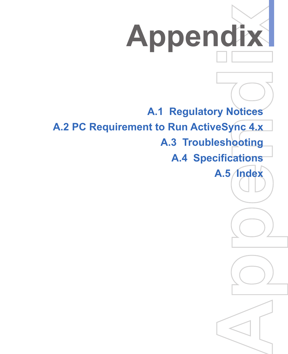 Appendix | HTC 8125 User Manual | Page 171 / 192