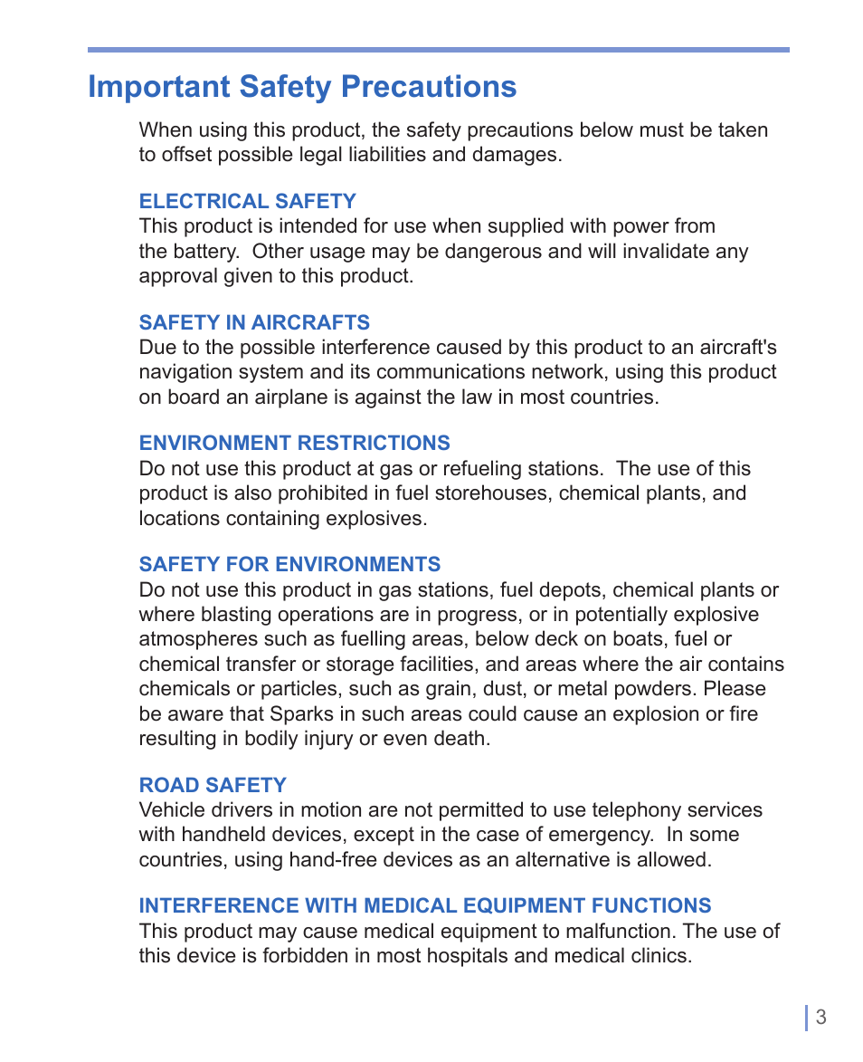 Important safety precautions | HTC 8125 User Manual | Page 3 / 192