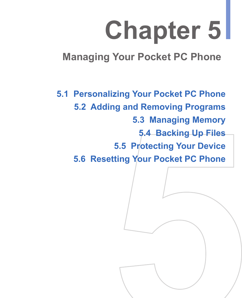 Chapter 5 | HTC 8125 User Manual | Page 63 / 192