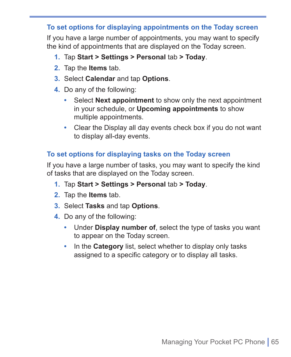 HTC 8125 User Manual | Page 65 / 192