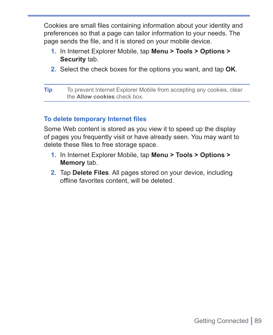 HTC 8125 User Manual | Page 89 / 192