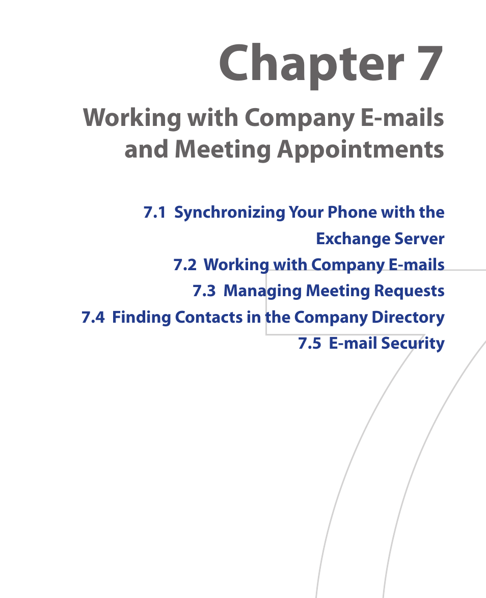 Chapter 7 working with company e-mails and meeting, Appointments, Chapter 7 | HTC KII0160 User Manual | Page 115 / 212