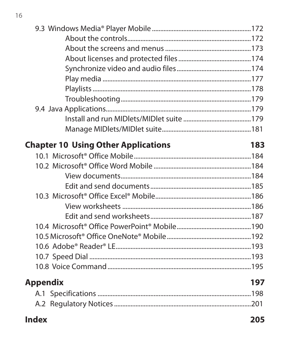 HTC KII0160 User Manual | Page 16 / 212