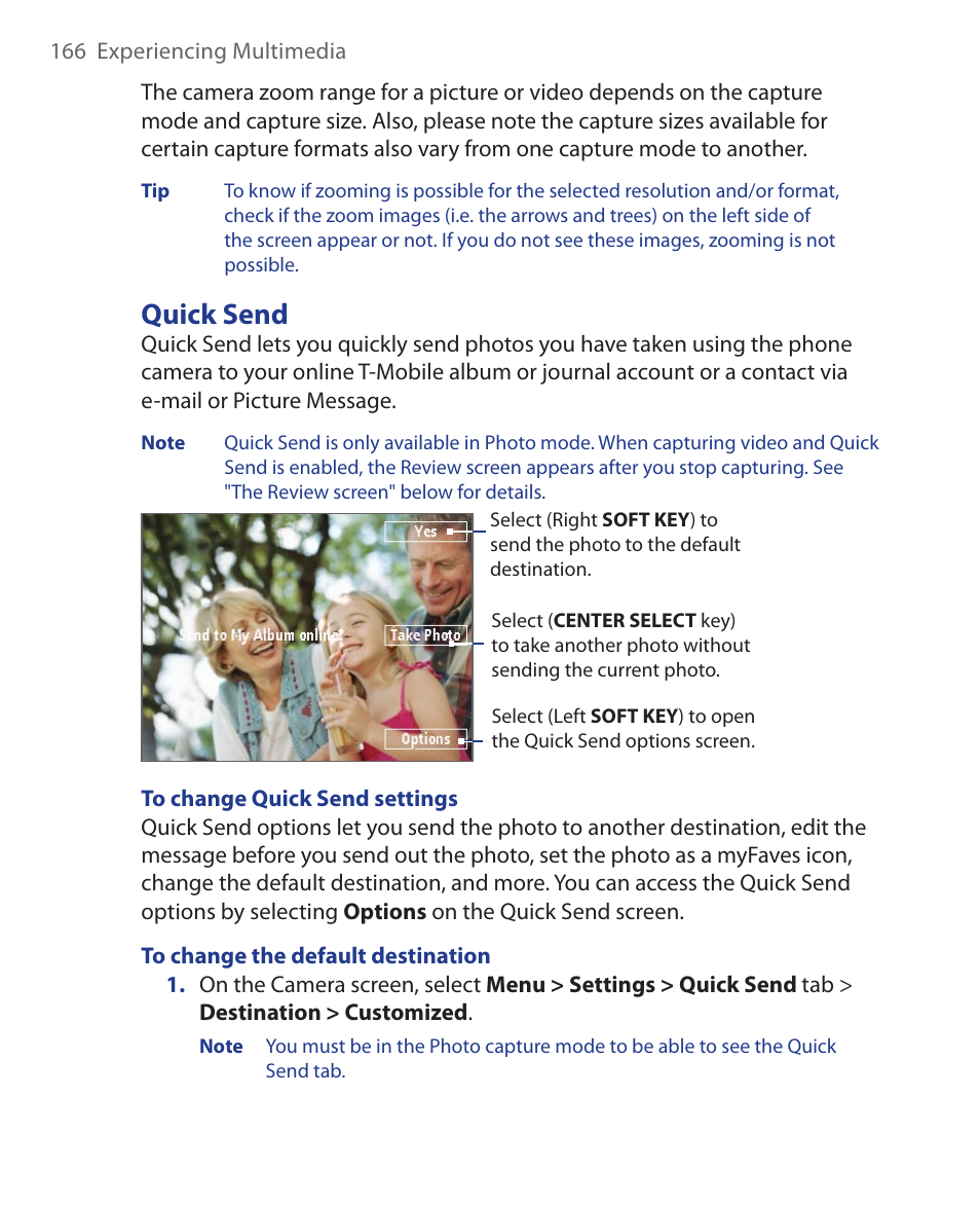 Quick send | HTC KII0160 User Manual | Page 166 / 212