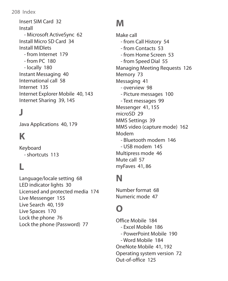 HTC KII0160 User Manual | Page 208 / 212