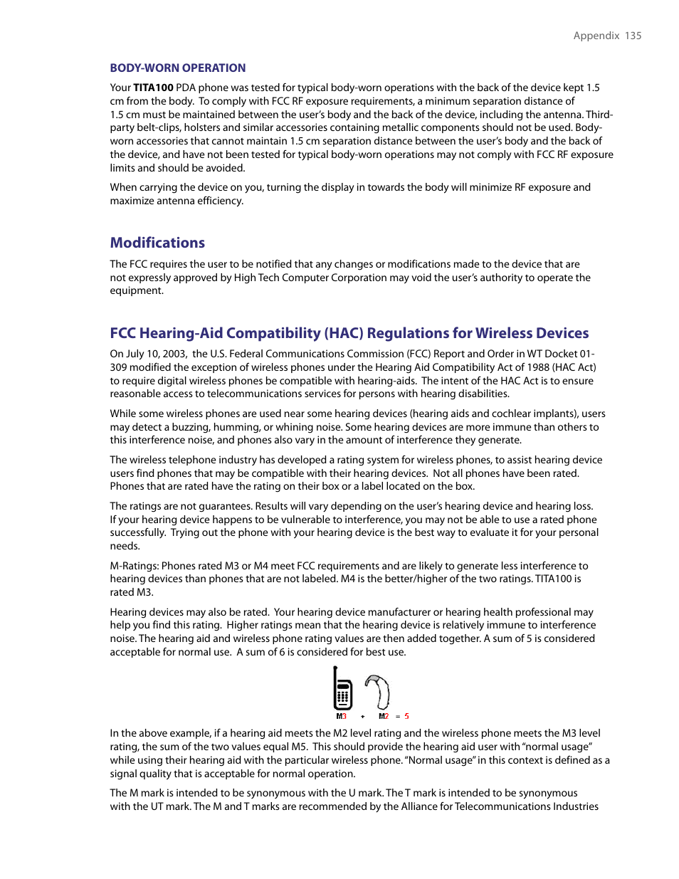 Modifications | HTC PDA Phone User Manual | Page 135 / 144