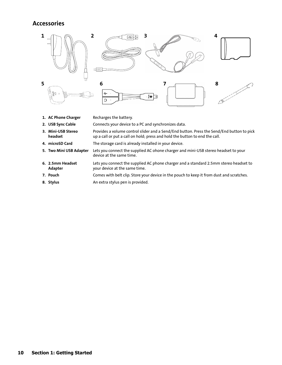 Accessories | HTC Mogul User Manual | Page 18 / 188