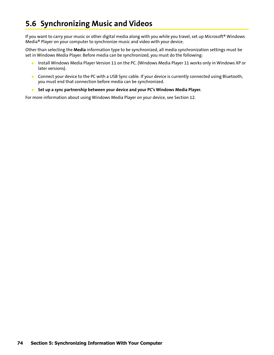 6 synchronizing music and videos | HTC Mogul User Manual | Page 72 / 188