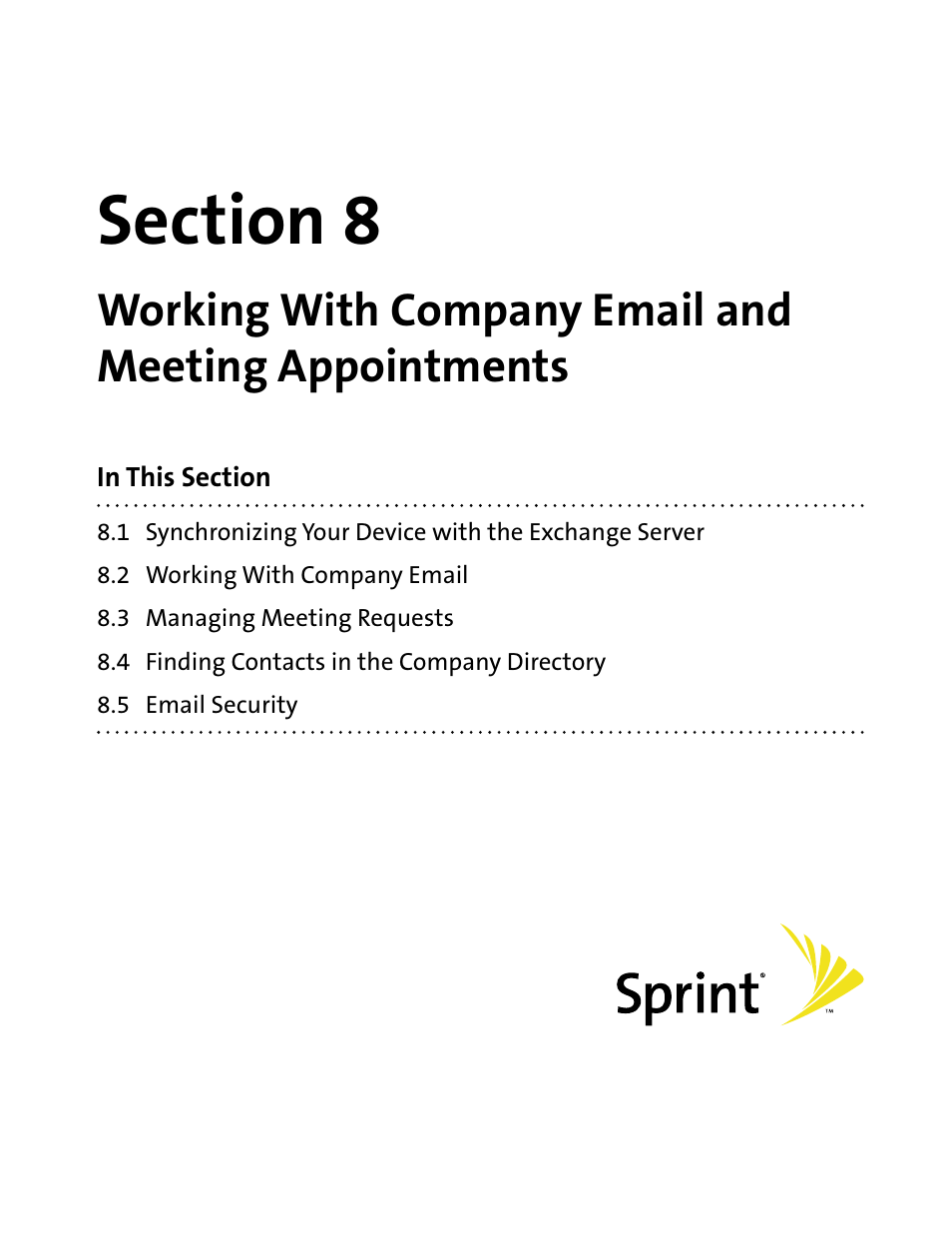 Section 8 | HTC Mogul User Manual | Page 93 / 188