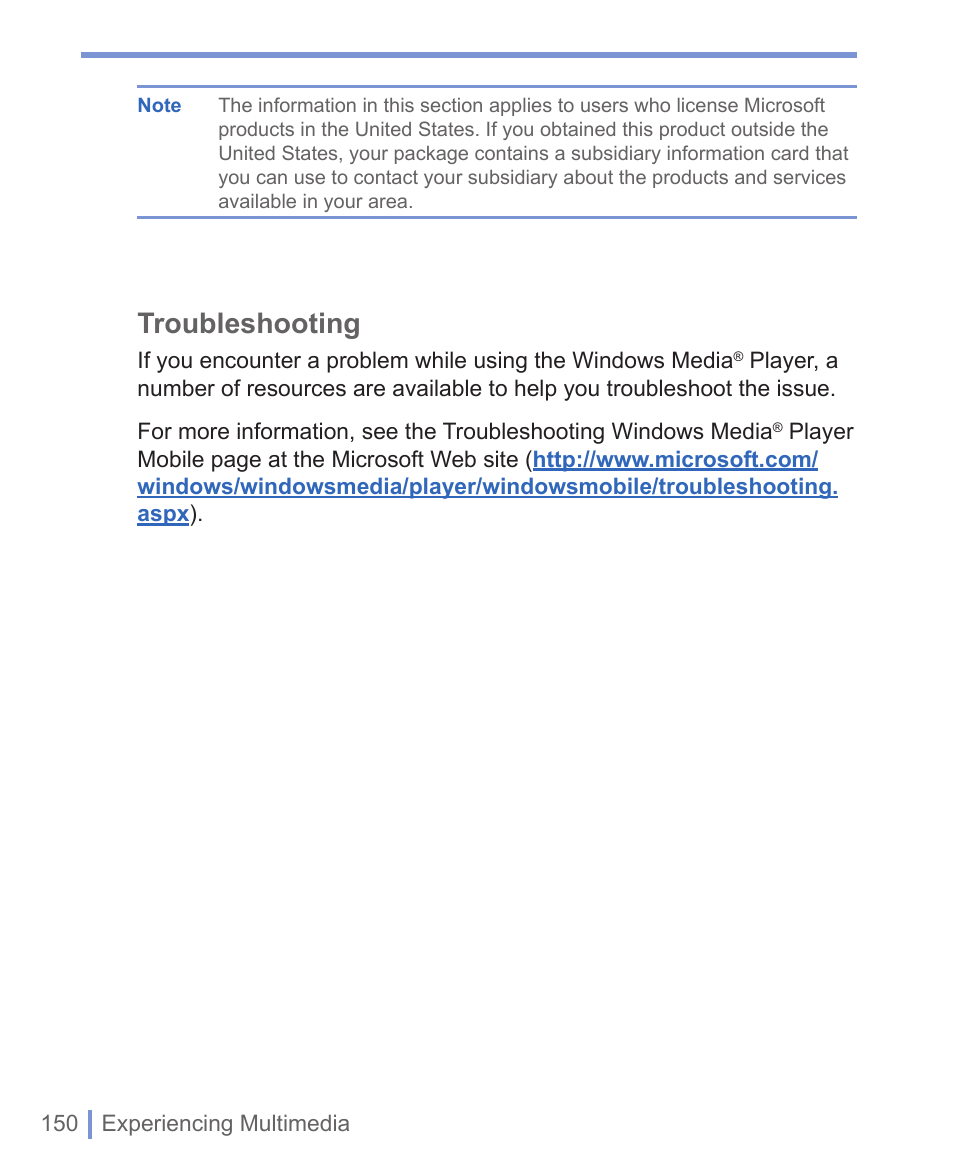 Troubleshooting | HTC WIZA100 User Manual | Page 150 / 192