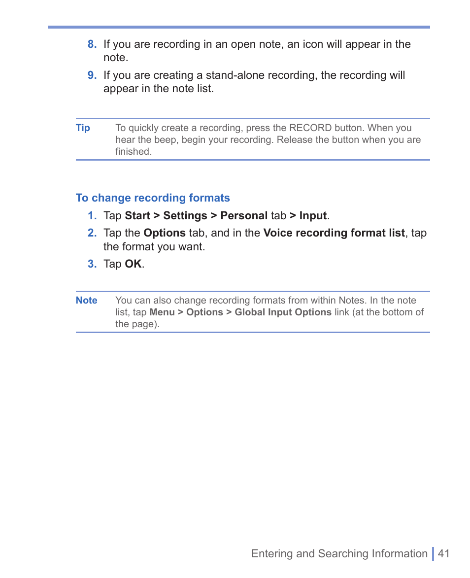 HTC WIZA100 User Manual | Page 41 / 192