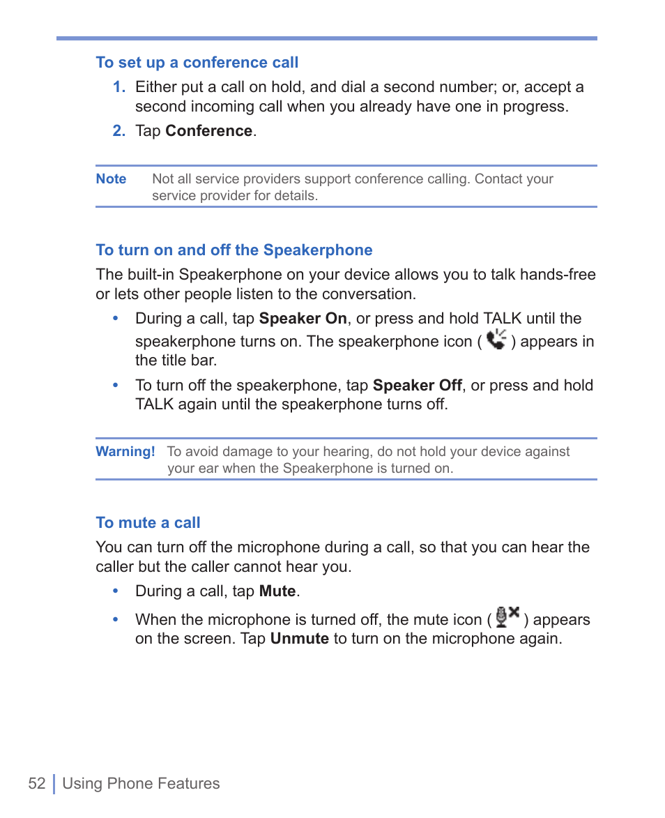 HTC WIZA100 User Manual | Page 52 / 192