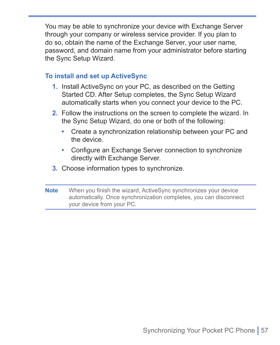 HTC WIZA100 User Manual | Page 57 / 192