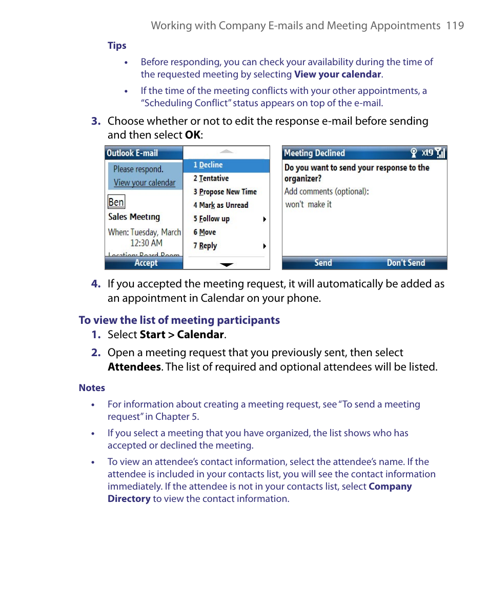 HTC Dash EXCA160 User Manual | Page 119 / 202