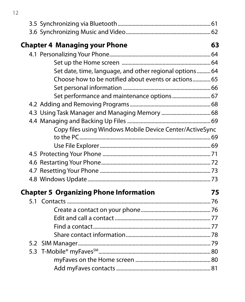 HTC Dash EXCA160 User Manual | Page 12 / 202