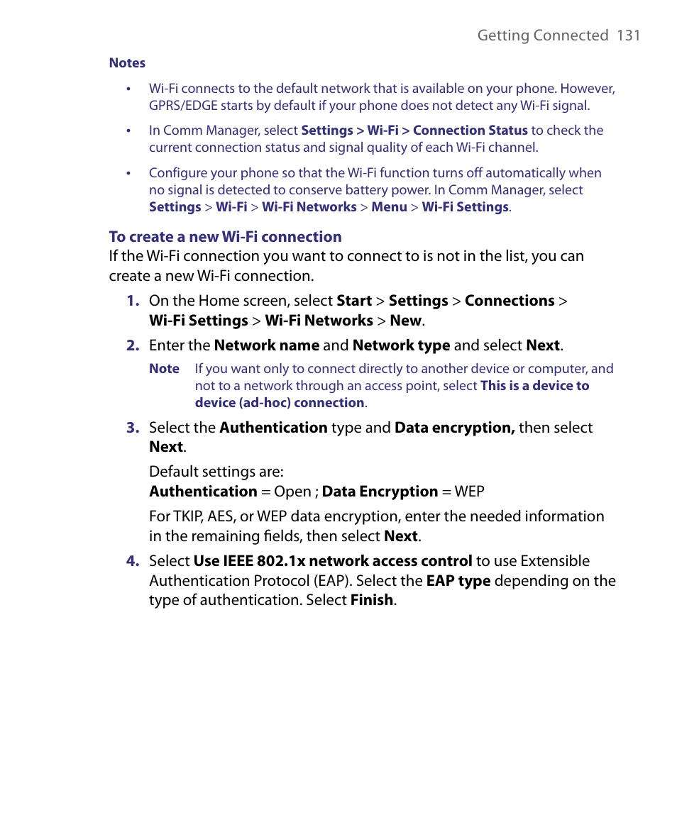 HTC Dash EXCA160 User Manual | Page 131 / 202