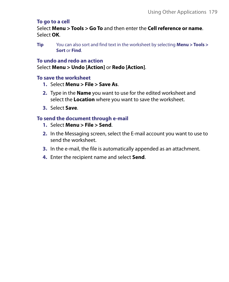 HTC Dash EXCA160 User Manual | Page 179 / 202