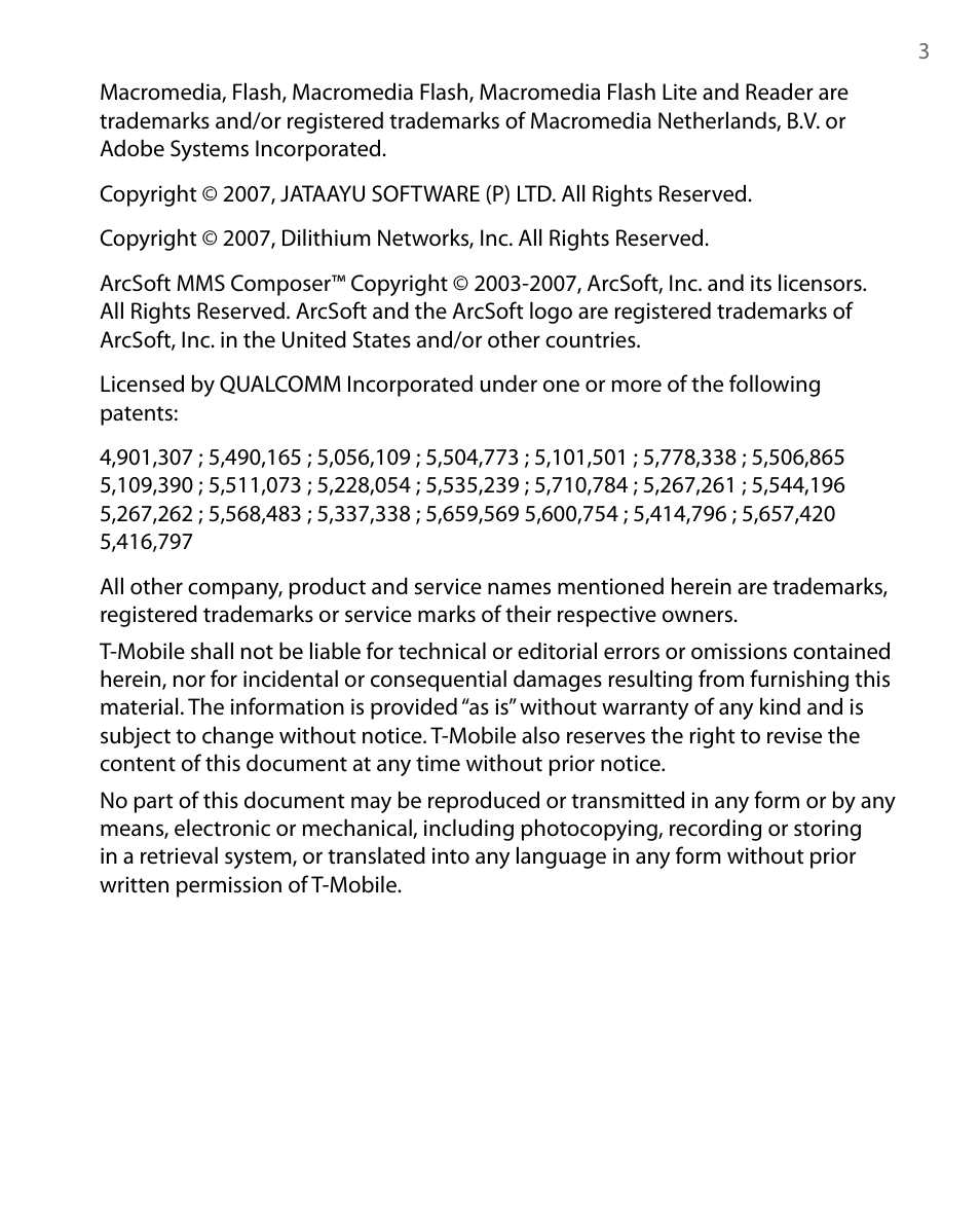 HTC Dash EXCA160 User Manual | Page 3 / 202