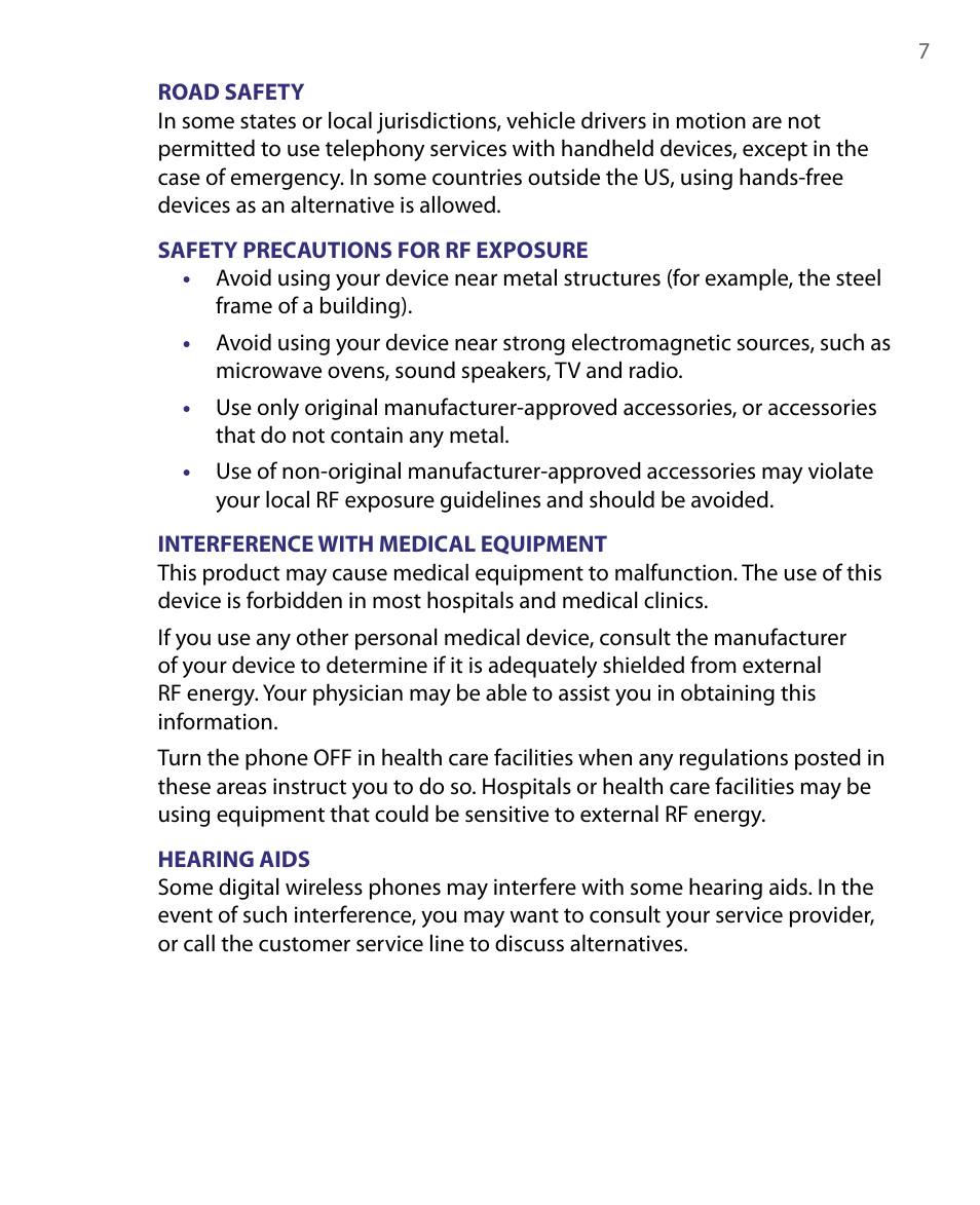 HTC Dash EXCA160 User Manual | Page 7 / 202