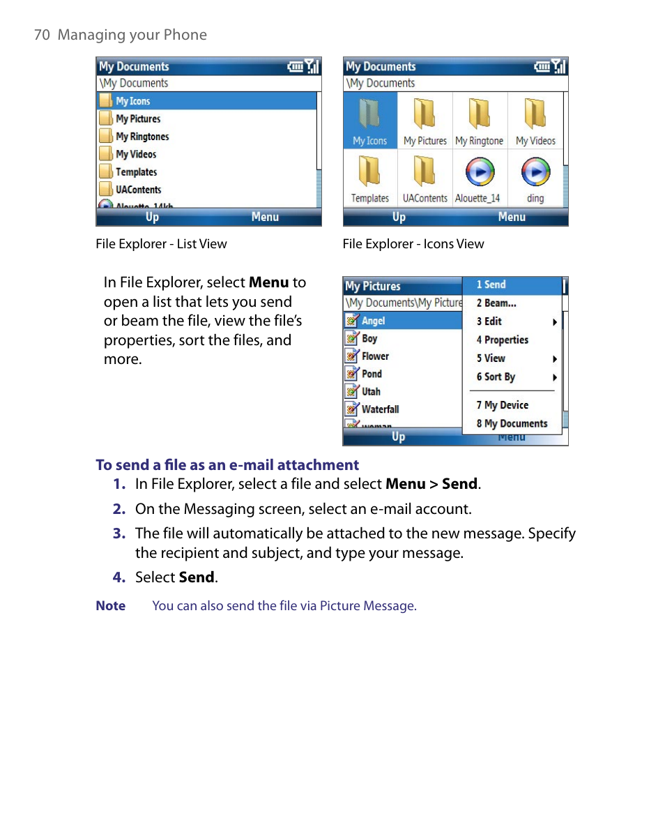 HTC Dash EXCA160 User Manual | Page 70 / 202