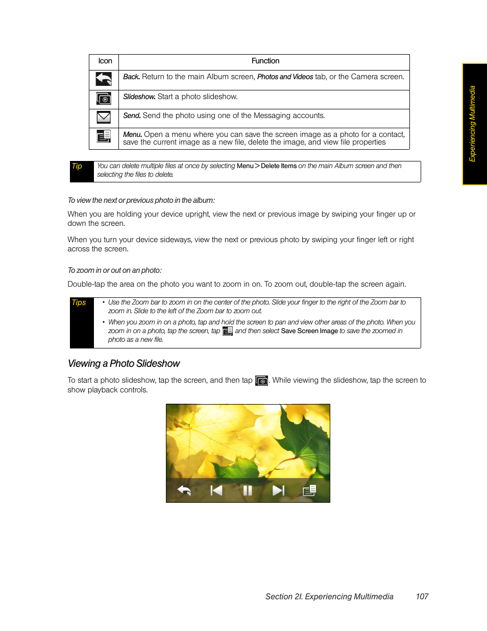 Viewing a photo slideshow | HTC Pro2 User Manual | Page 117 / 234