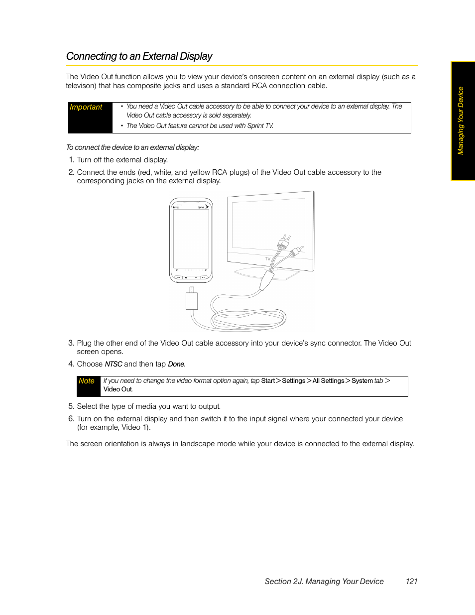 Connecting to an external display | HTC Pro2 User Manual | Page 131 / 234