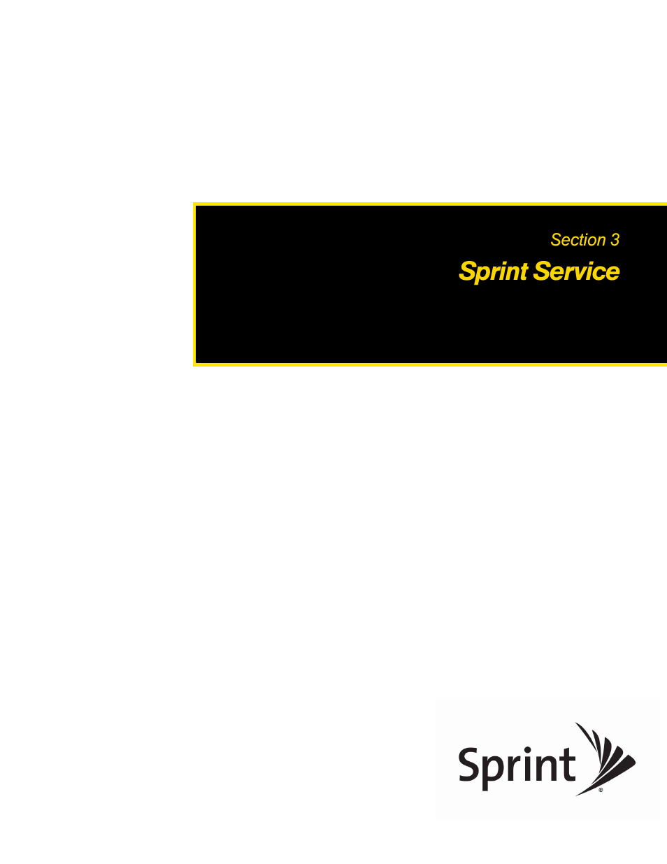 Section 3 sprint service, Section 3: sprint service, Sprint service | HTC Pro2 User Manual | Page 137 / 234