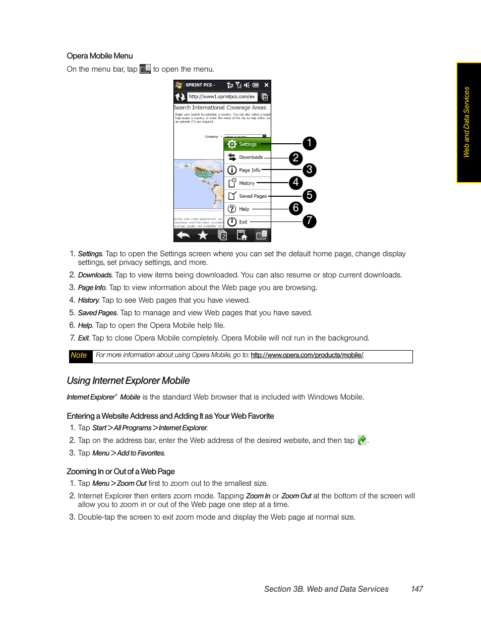 Using internet explorer mobile | HTC Pro2 User Manual | Page 157 / 234