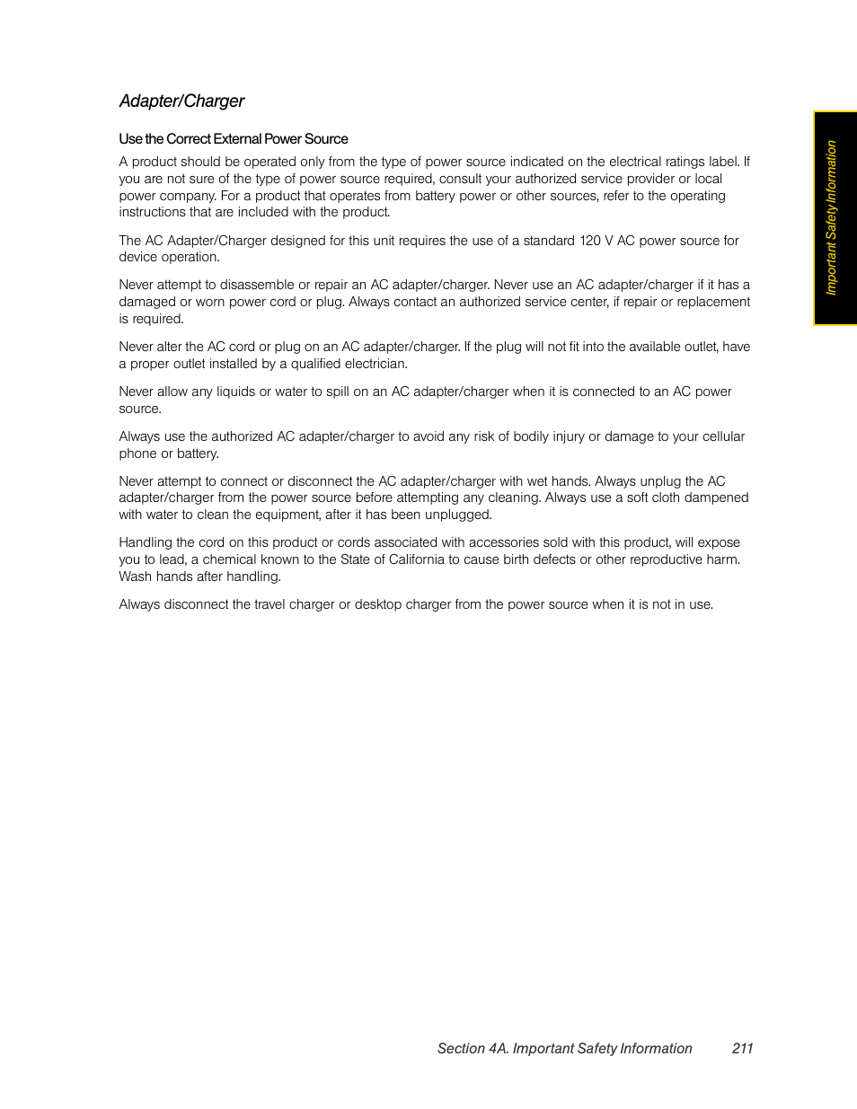 Adapter/charger | HTC Pro2 User Manual | Page 221 / 234