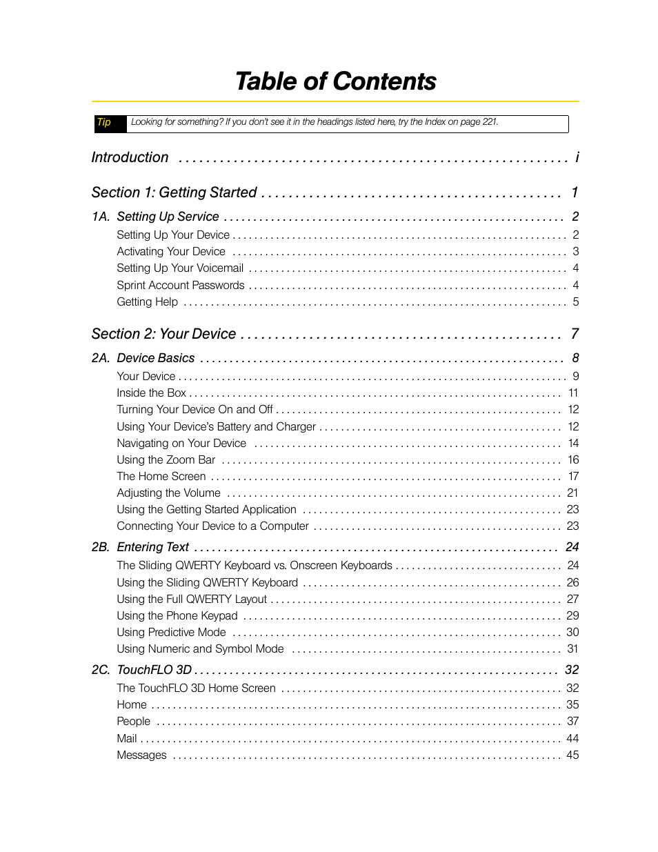 HTC Pro2 User Manual | Page 3 / 234