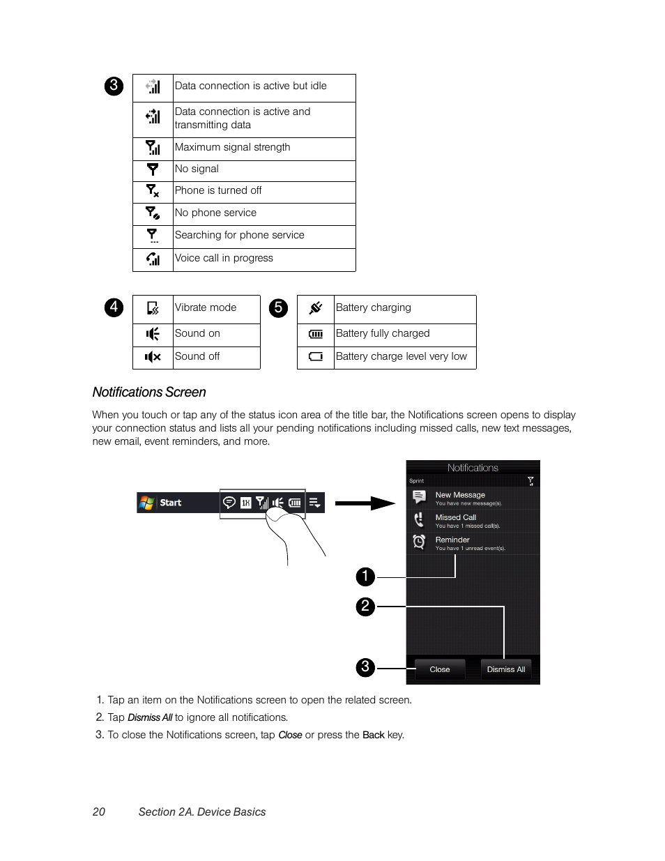 Notifications screen | HTC Pro2 User Manual | Page 30 / 234