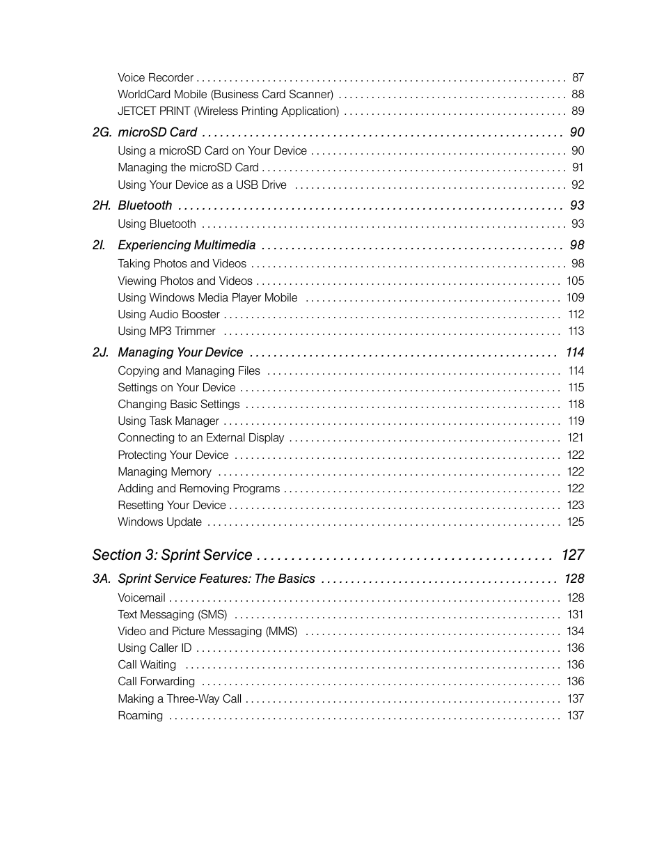 HTC Pro2 User Manual | Page 5 / 234