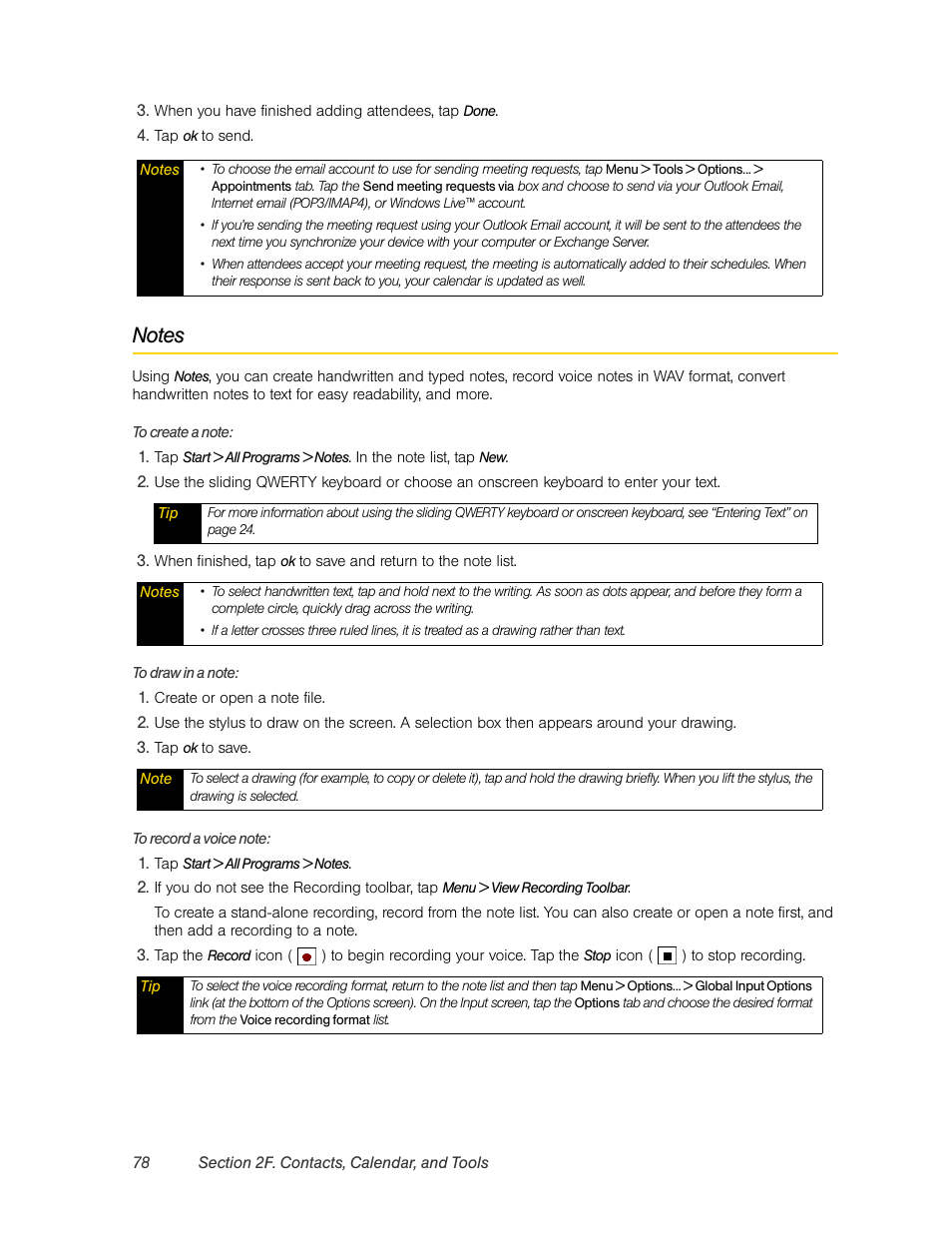 Notes | HTC Pro2 User Manual | Page 88 / 234