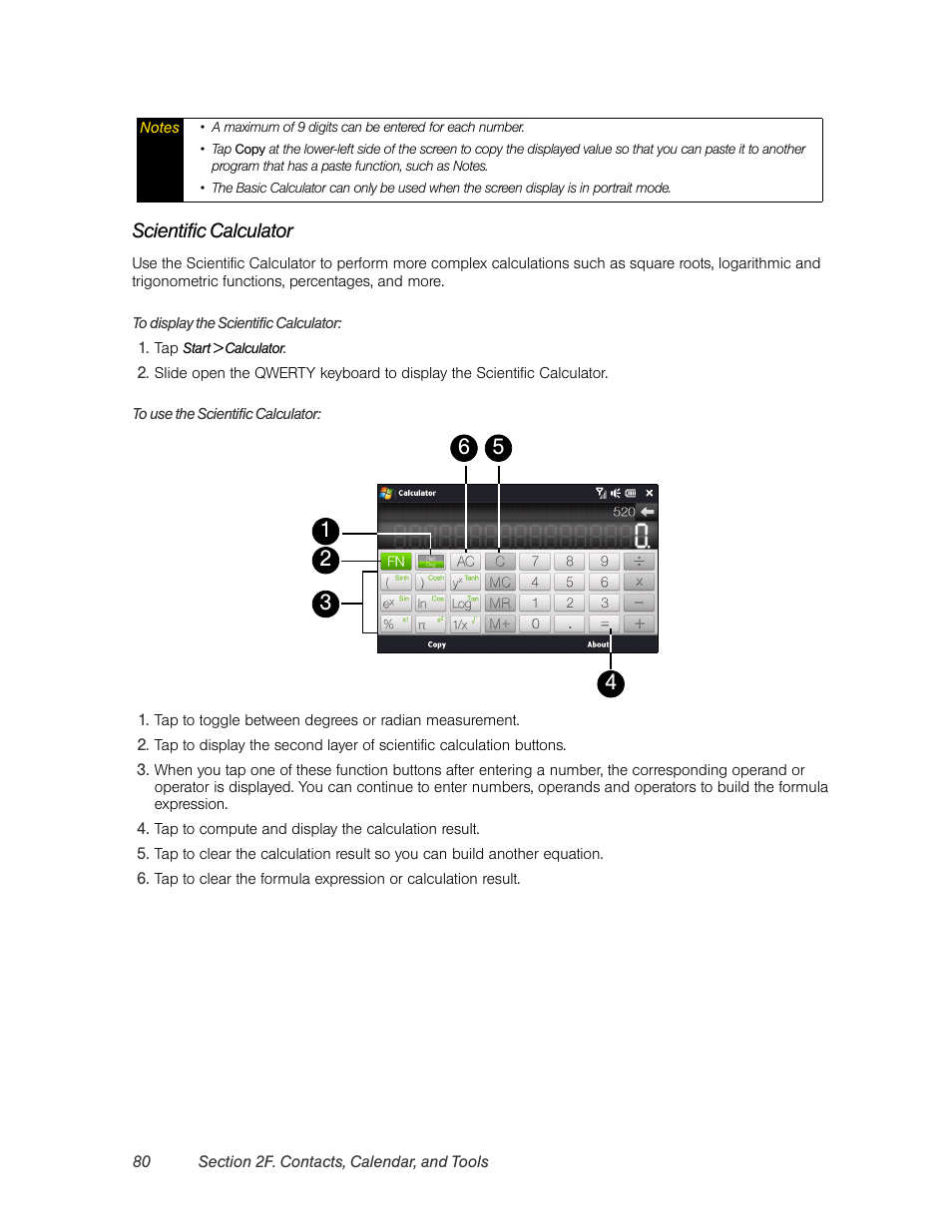 Scientific calculator | HTC Pro2 User Manual | Page 90 / 234