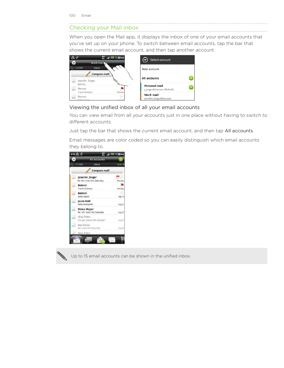 HTC Inspire 4G User Manual | Page 100 / 206