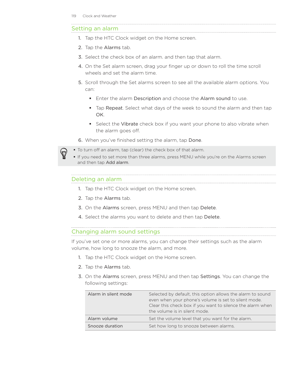 HTC Inspire 4G User Manual | Page 119 / 206
