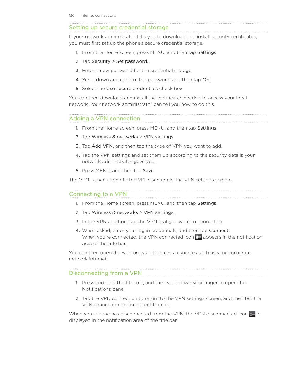 HTC Inspire 4G User Manual | Page 126 / 206